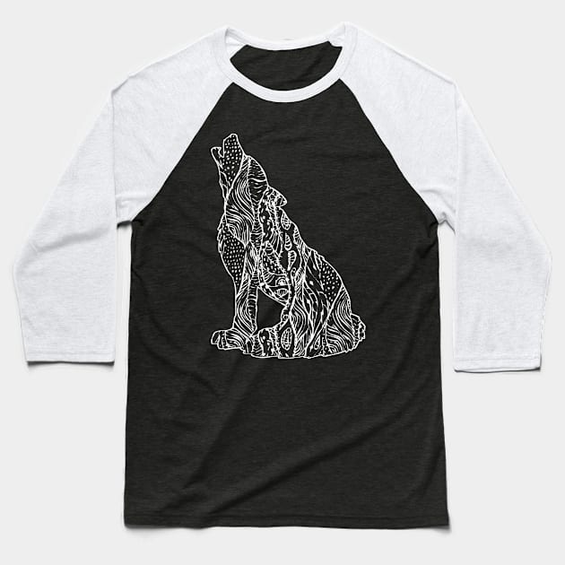 Abstract Wolf Version 2 Baseball T-Shirt by Taki93